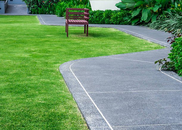 Backyard with Best Decorative Concrete in West Palm Beach